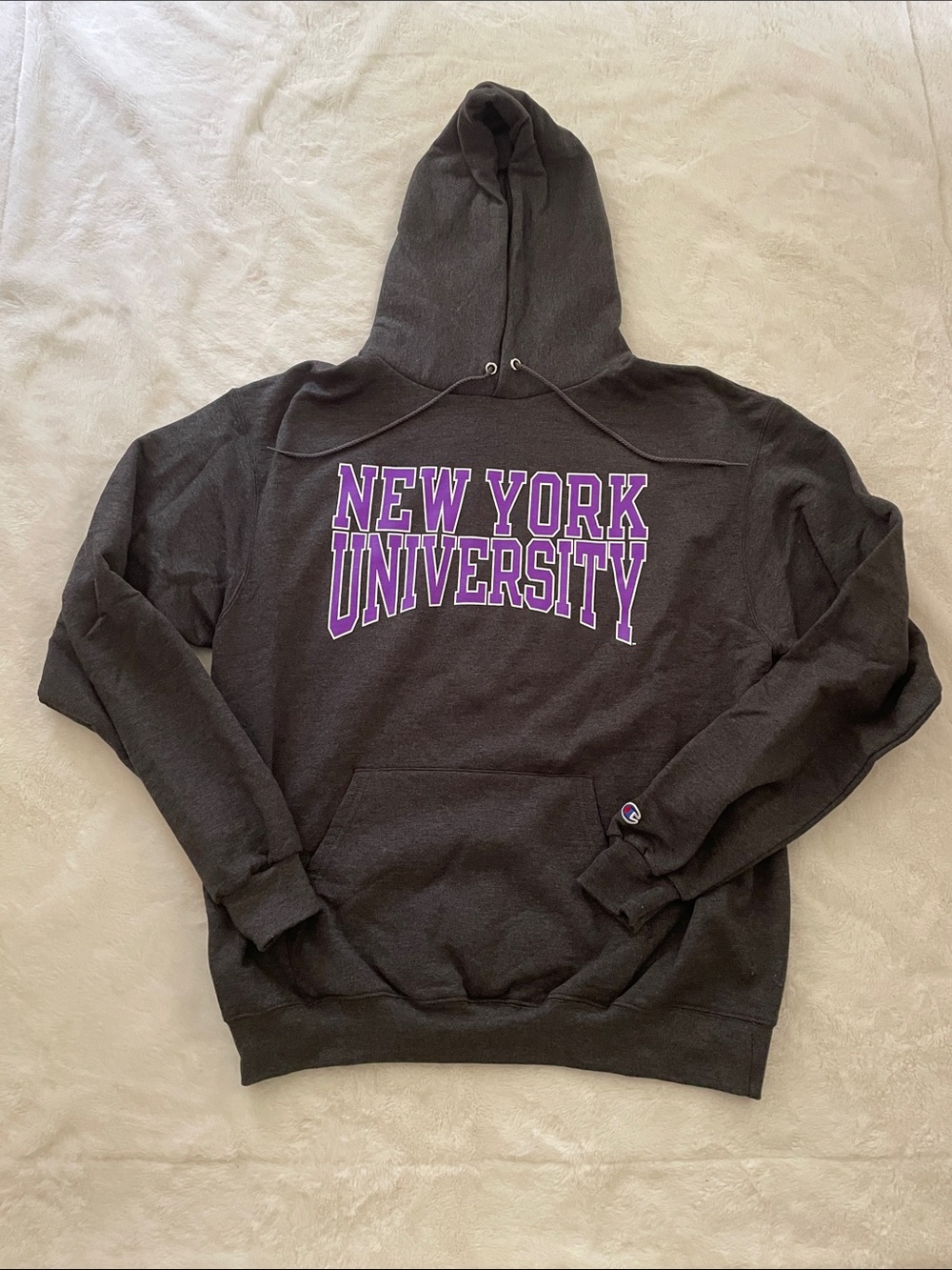Champion NYU Hoodie Size L